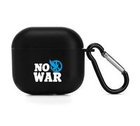No War We Want Peace Compatible with AirPods 4 Case Cover with Hanging Buckle Soft Case Charging Visible LED