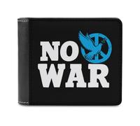 No War We Want Peace Fashion Trifold Wallet Classic Lightweight Credit Card Leather Wallets for Men