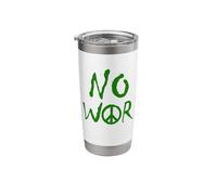 No War with A as Peace Symbol Peace Sign Stainless Steel Insulated Tumbler