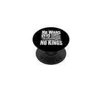 No Wars No Kings Peace Symbol - Bold American Flag PopSockets Adhesive PopGrip