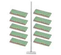 No Wash Mop - Wet Dry Long Handle without Flat Wash, Small Floor Mop with Change of Cloth by Click - for Kitchen, Bathroom, Living Room, Worktop, Wall, Window