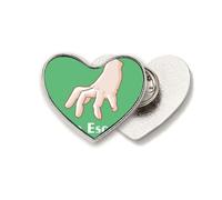 No Way Out Catch Seize Capture Gesture Heart Metal Pin Brooch Clip Love