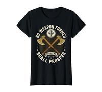 No Weapon Formed Against Me Shall Prosper Isaiah 54:17 Value Graphic T-Shirt, Women, Black, M