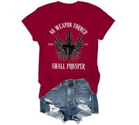 No Weapon Formed Against Me Shall Prosper T-Shirt Christian Faith Shirt Unisex Claret