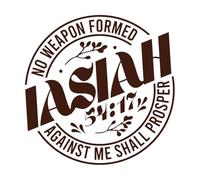 no Weapon Formed Against me Shall Prosper Vinyl Wall Stickers 42x42cm Do not Damage The Wall Surface Coffee