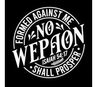 no Weapon Formed Against me Shall Prosper Vinyl Wall Stickers 67.2x68.3cm Do not Damage The Wall Surface White
