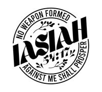no Weapon Formed Against me Shall Prosper Wall Stickers 42x42cm Art Mural Painting Black