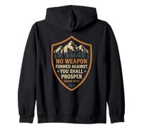 No Weapon Formed Against You Shall Prosper Verse Zip Hoodie