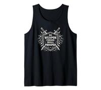 No Weapon Formed Shall Prosper Christian Faith Shield Tank Top