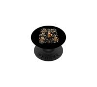No Weld No Glory Cartoon Animals Metalworking Illustration PopSockets Adhesive PopGrip