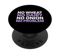 No Wheat No Dairy No Onion Low FODMAP Diet Digestion Guru PopSockets Adhesive PopGrip