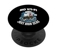 No Wi-Fi Just High Seas - Buccaneer Freebooter Pirate PopSockets Adhesive PopGrip