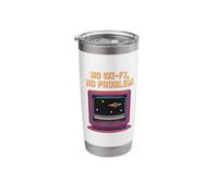 No Wi-Fi No Problem Retro Pixel TV Gaming Art Stainless Steel Insulated Tumbler