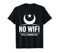 NO WI FI Still Connected Arabic Islamic Crescent Ramadan T-Shirt