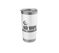 NO WI FI Still Connected Arabic Islamic Crescent Stainless Steel Insulated Tumbler