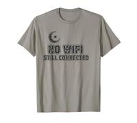 NO WI FI Still Connected Arabic Islamic Crescent T-Shirt