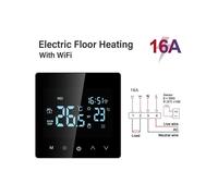 (NO WIFI) WiFi Thermostat Tuya Smart Life Touch Screen Electric Floor Heating Gas Boiler Fireplace Temperature Controller Thermostats Alexa Voice App Control