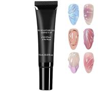No Wipe 3d Nai/l Art Sculpture Gel,3d Na/il Ge/l for Nail Art,Hard G/el for N/ails,Sculpting Ge/l G/el Nai/l Glue,Clear Builder,Painting Drawing Sculpting G/el for N/ail,Required Led Light Cured