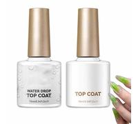No Wipe Top Coat | Non-Sticky Easy Application Long-Lasting Wear | 3d Water Drop Gel Top Coat | for Home Bathroom Beginners Women Girls Enthusiasts Professionals