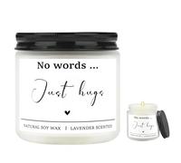 No Words Just Hugs Candle, Thinking of You Gifts Sympathy Bereavement | Lavender Memorial Candle 3.5oz, Sorry for Your Loss, Send a Hug and Comfort, Bereavement Gifts Condolence Thinking of You