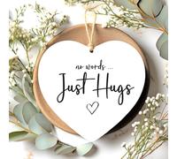 No Words Just Hugs | Sympathy Keepsake Gift | Friend | Family | Get Well Soon | Thinking Of You Sending Love Tough Times | Heart Gift