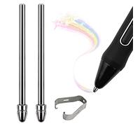 No Worn Out Titanium Alloy Fine Pencil Nibs Compatible with Huion PW517 Digital Stylus,PN05F Ballpoint Replacement Tips fits for Kamvas 13 / 22 Plus/24 Pro 4K, Kamvas 16 Pro Plus 4K Display Pen,2 Pcs