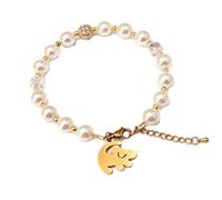 No Worries Inspired Gift Dainty Necklaces Macrame Lion bracelet Earrings Jewelry Gift for Womens Valentine's Jewelry, L, Zinc, Cubic Zirconia