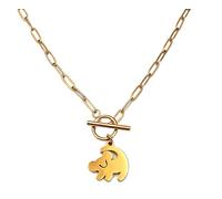 No Worries Inspired Gift Dainty Necklaces Macrame Lion bracelet Earrings Jewelry Gift for Womens Valentine's Jewelry, L, Zinc, Cubic Zirconia