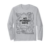 No Worries Mate - Aussie Humor Design Long Sleeve T-Shirt