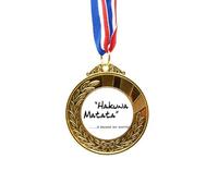 No worries Quote Art Deco Fashion Gold Award Winner Medal First Place Ribbon
