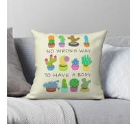 No Wrong Way To Have A Body Square Pillowcase Polyester Linen Velvet Pattern Decor Pillow Case Sofa Seater Cushion Cover