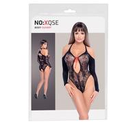 NO:XQSE - Bow Tie Bodysuit, Long Sleeve - Black (S-L)