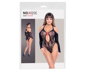 NO:XQSE - Bow Tie Bodysuit, Long Sleeve - Black (S-L)
