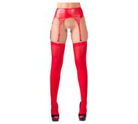 NO:XQSE - Shiny Garter Belt Set (Red) - L/XL