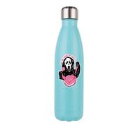No You Hang Up First, Horror, Ghostface, Ghost Mask, Halloween, Stainless Steel Bottle. (Mint Green)