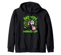 No You Hang Up - Ghost Scary Spooky Halloween Zip Hoodie