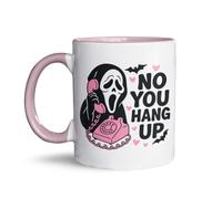 No You Hang Up Mug - Funny Horror Coffee Cup for Couples - Ghostface Inspired Halloween - Cute Spooky Movie Gift for Boyfriend or Girlfriend - Horror Lover Ceramic Mug - Scary Movie Fan Cup (11oz)