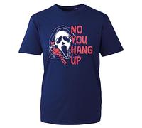 No You Hang Up T-Shirt Scream Ghost Halloween Horror Scary Inspired Retro Funny Gift Adult Kids Unisex Tee Top (Navy, M)