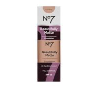 Nō7 | Beautifully Matte Foundation - Cool Beige | SPF 15 - Full Coverage, All-Day Shine Control | 28mL[Imperfect Box]