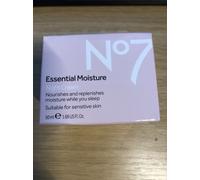 No7 Essential Moisture, Night Cream, Suitable for Sensitive Skin, 50ML, Original