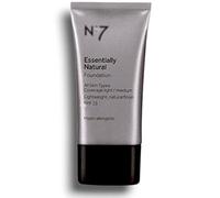 Nō7 | Essentially Natural Foundation - Cool Beige | Light/Medium Coverage - SPF 15 | Hypoallergenic - All Skin Types | 40mL