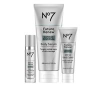 No7 Future Renew Body Care Regime Set, Neck and Decolletage Cream 50ml, Body Serum 200ml, Hand Cream