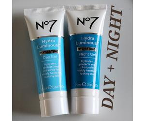 No7 Hydra Luminous Hydrating Day +NIGHT Gel 25ml Brand New Sealed