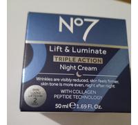 No7 Lift & Luminate TRIPLE ACTION Night Cream Enhanced Formula 50ml