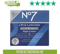 No7 Lift & Luminate TRIPLE ACTION Night Cream Enhanced Formula 50ml