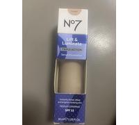 No7 Lift & Luminate Triple Action Serum Foundation, Porcelain, SPF 15, Medium Coverage, 30ml