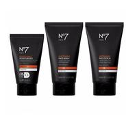 No7 Men Energising Face Trio Moisturiser Face Wash Face Scrub