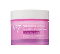 No7 Menopause Skincare Nourishing Overnight Cream - Hydrating Hyaluronic Night Cream for Dry Sensitive Menopausal Skin - Skin Firming Lipids Ce
