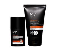 No7 Mens Energising Face Beard & Gradual Tan Moisturiser Bundle