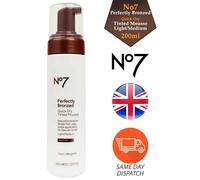 No7 Perfectly Bronzed Self Tan Quick Dry Tint Mousse Natural 200ml Light/Medium